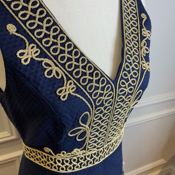Lilly Pulitzer Aveline Shift NWT Navy Gold 2 - Picture 11 of 16
